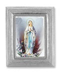 Lourdes Picture in Silver Frame