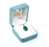 Oval Blue Enameled Miraculous Medal