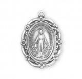 Floral Border Miraculous Medal