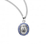 Sapphire Cubic Zirconia Miraculous Medal