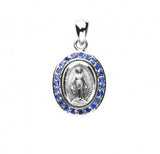 Sapphire Cubic Zirconia Miraculous Medal