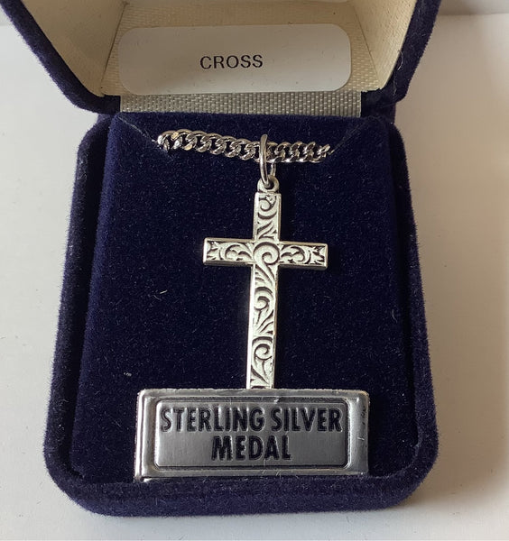 Engraved Sterling Silver Cross