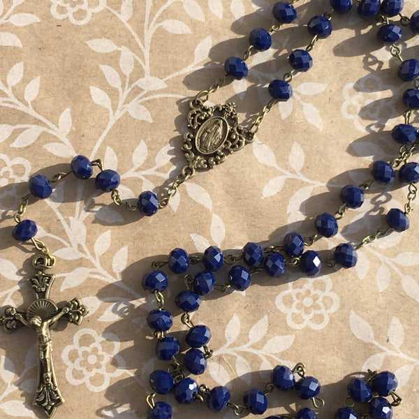 Vintage Blue Rosary