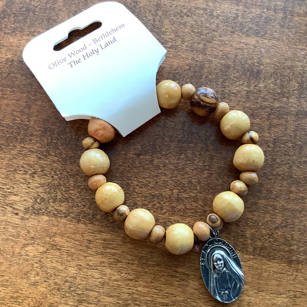 Cabrini Wood Medal Bracelet