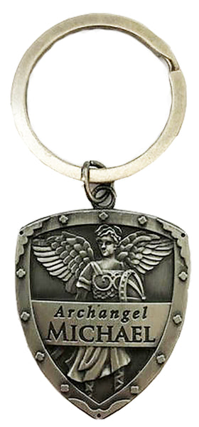 Saint Michael Shield Keychain