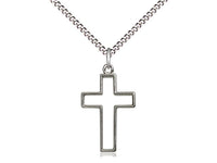 Sterling Silver Cutout Cross