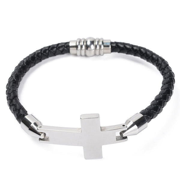 Men's Faith Leather Bracelet