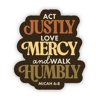 Act Justly, Love Mercy Sticker