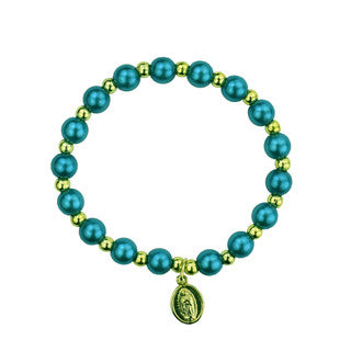 Aqua Guadalupe Stretch Bracelet
