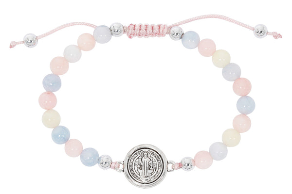 Pastel Corded St. Benedict Bracelet