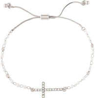Faux Pearl & Crystal Bracelet