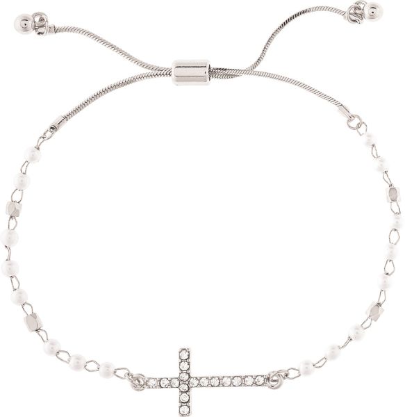 Faux Pearl & Crystal Bracelet