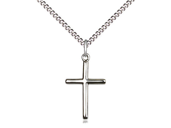 Thin Polished Sterling Cross