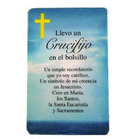 Un Crucifjo Prayer Card