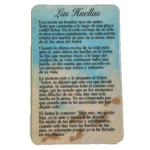 Las Huellas Prayer Card