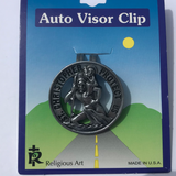 St Christopher Cutout Visor Clip