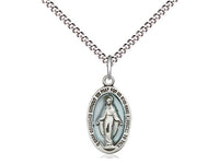 Miraculous Medal with Blue Background