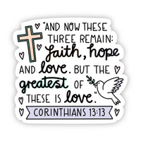 Faith, Hope and Love Sticker