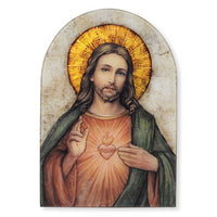 Sacred Heart of Jesus Arched Plaque