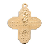Gold-plated Four Way Cross