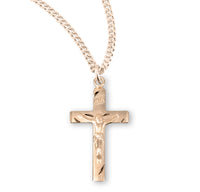 Engraved Gold Over Silver Crucifix
