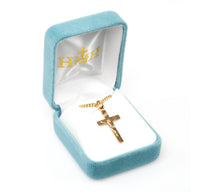 Engraved Gold Over Silver Crucifix