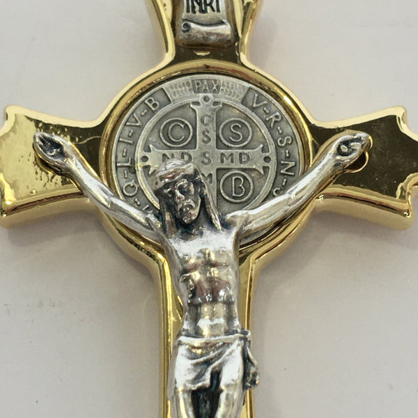 Benedict Crucifix 3" in Gold or Silver