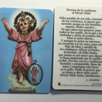 Spanish Holy Card with Medal