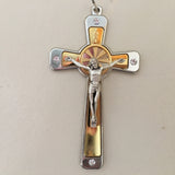 Jeweled Two Tone Crucifix