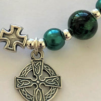 Celtic Cross Stretch Bracelet