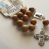 Olive Wood 4-Way Cross Auto Rosary