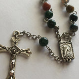 Indian Agate Auto Rosary