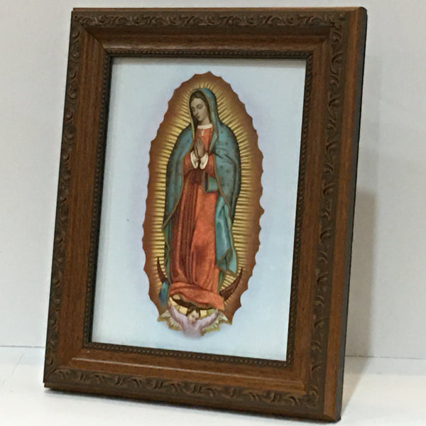 Guadalupe in Brown Frame