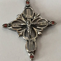 Russian Style Crucifix with CZ accents