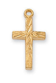 Small Engraved Gold Cross
