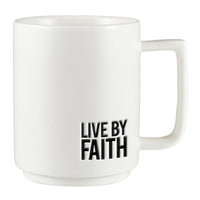 Matte Café Mug - Live by Faith