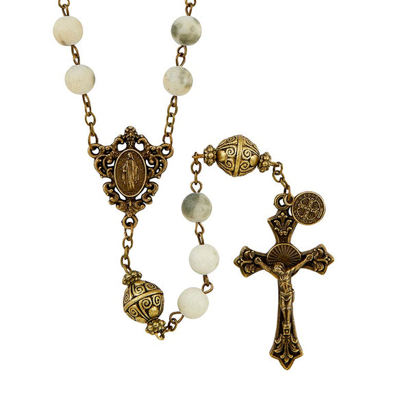 Mantle of Mary Ivory Rosary