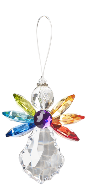 Rainbow Wing Angel Ornament
