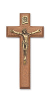 Walnut Crucifix with Gold Corpus
