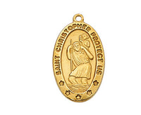 Gold Oval St. Christopher