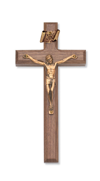 Beveled Walnut Crucifix