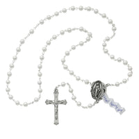 Pearl Rosary with Locket Centerpiece