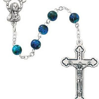 Blue Swirl Rosary