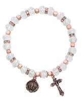 Copper Crystal Rosary Bracelet