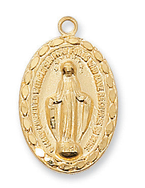 Gold Beveled Miraculous Medal