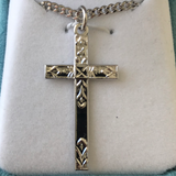 Sterling Silver Embossed Cross