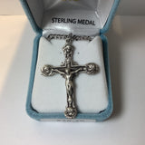 Angel Tipped Sterling Silver Crucifix