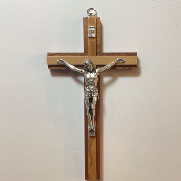 Two Tone Wood Crucifix
