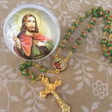 St Jude Rosary in Round Case