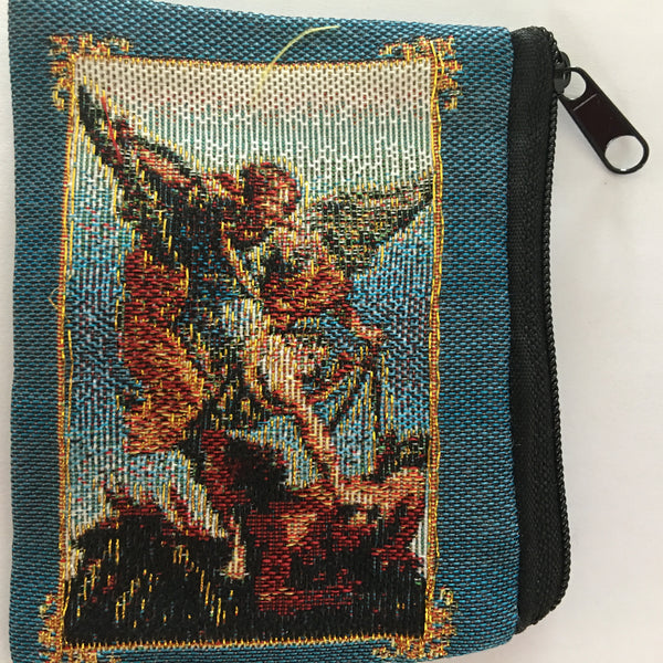 Michael Embroidered Rosary Bag
